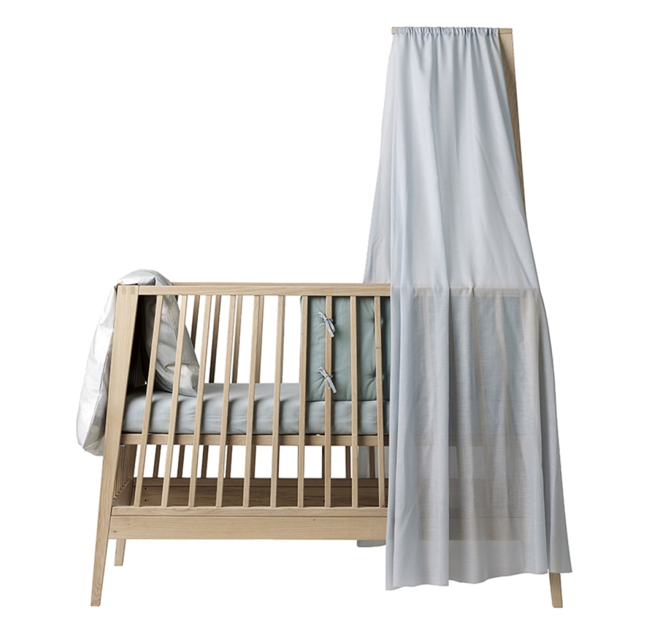 Voile de lit bébé Linea Luna - Bleu pâle